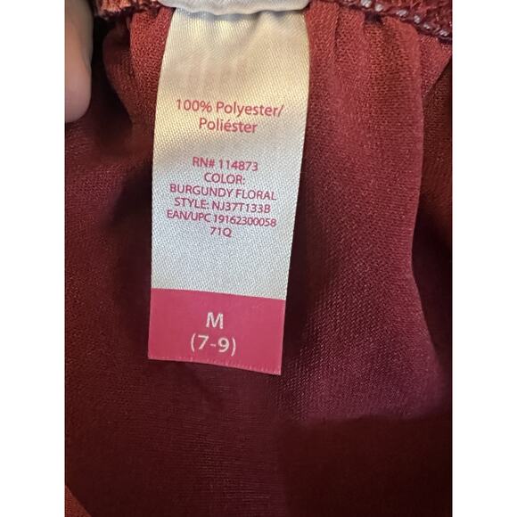 No Boundaries Juniors Floral Off Shoulder Rose Top M 7-9 Cottage Floral Boho - Picture 6 of 6